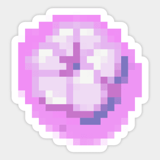 Mangosteen Pixel art, Cute Mangosteen fruit, Thai fruit Sticker